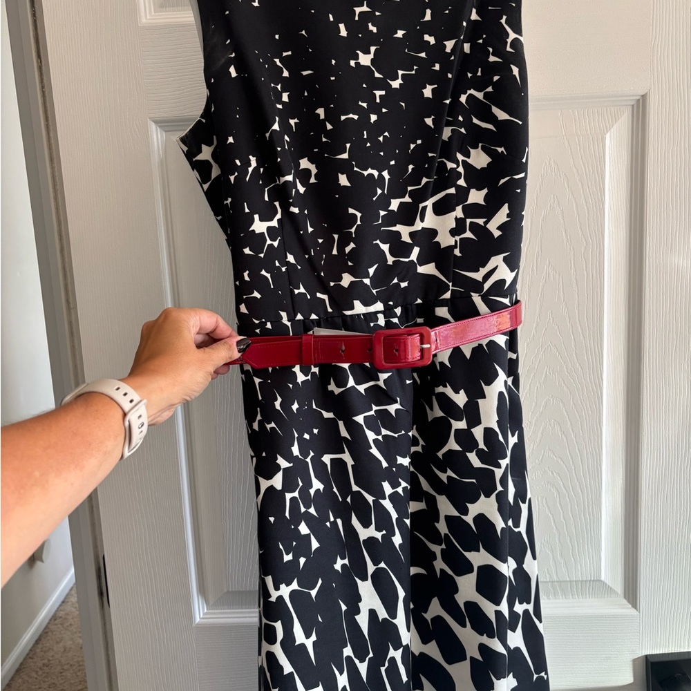 Ann Taylor Black and Off-White Dress